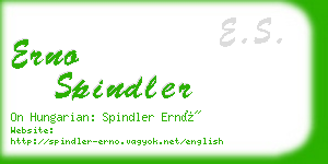 erno spindler business card